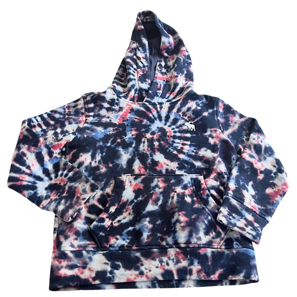 Abercrombie Boys Multicolored Tie Dye Long Sleeve Hoodie Sweatshirt size 5-6
